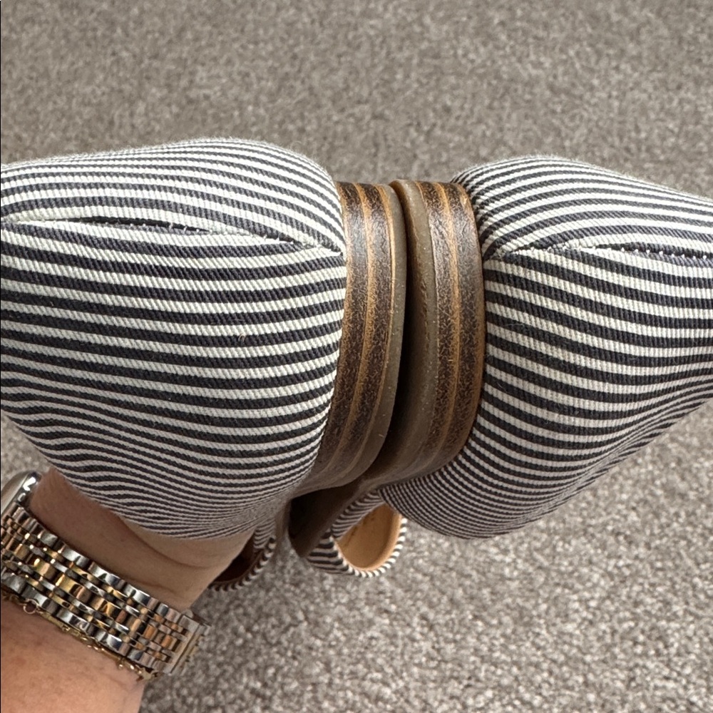 Striped cloth flats - Picture 4 of 6